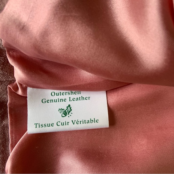 PINK SUEDE CROPPED JACKET / DANIER XS - Picture 7 of 9